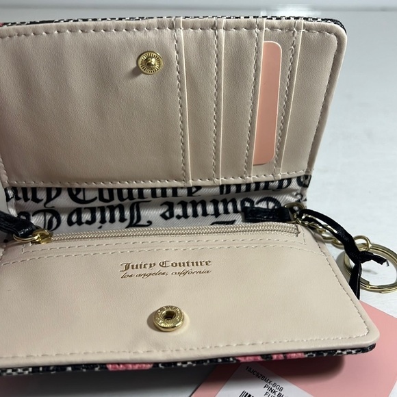 Juicy Couture New NWT Pink Blossom Forget Me Not Keychain Credit Card Ho… - Picture 5 of 7